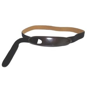 GUCCI Gucci Suede Leather Belt 85 34 Black Women's